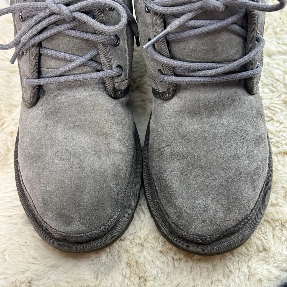 UGG Neumel Suede Chukka Boots Charcoal Grey Mens‎ 7 S/N 3236 Lace Up Boot